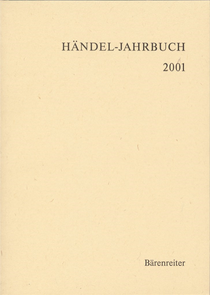 Handel-Jahrbuch 2001, 47. Jahrgang